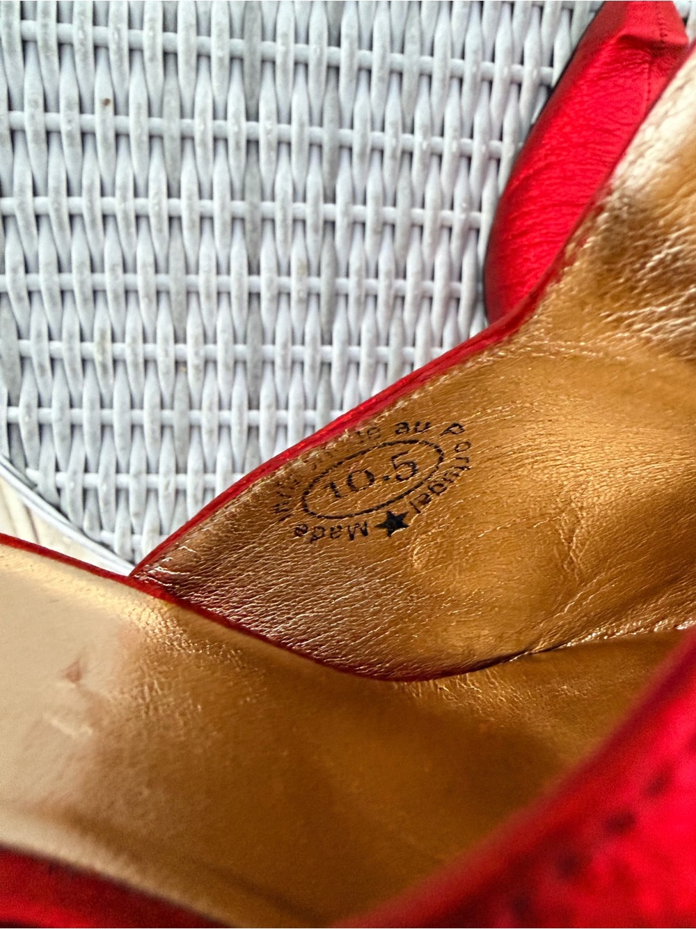 John Fluevog Red Jan Jansen Metallic D'Orsay Heels - Picture 4 of 8